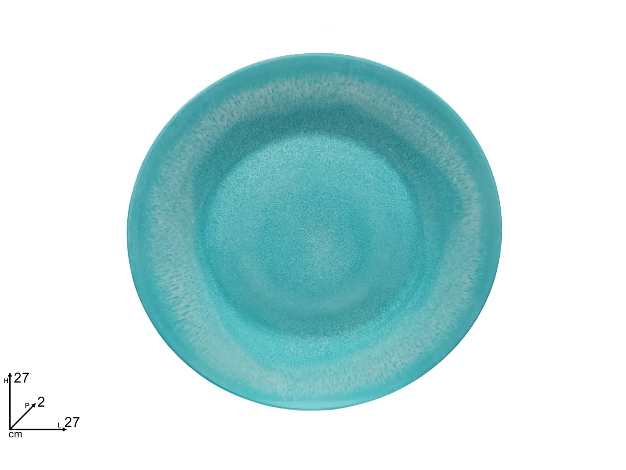 Piatto piano in porcellana 27cm celeste
