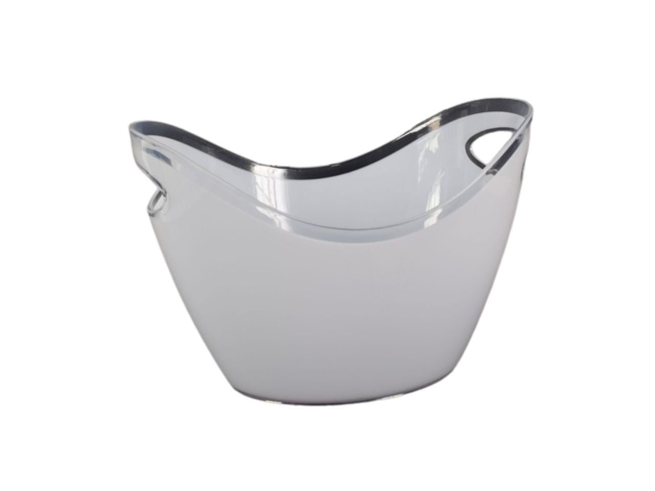 Secchiello ovale portaghiaccio 34,5X24,5cm bianco