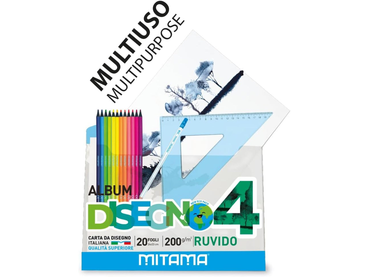 Mitama album disegno 20 fogli 24x33cm 200gr. ruvido