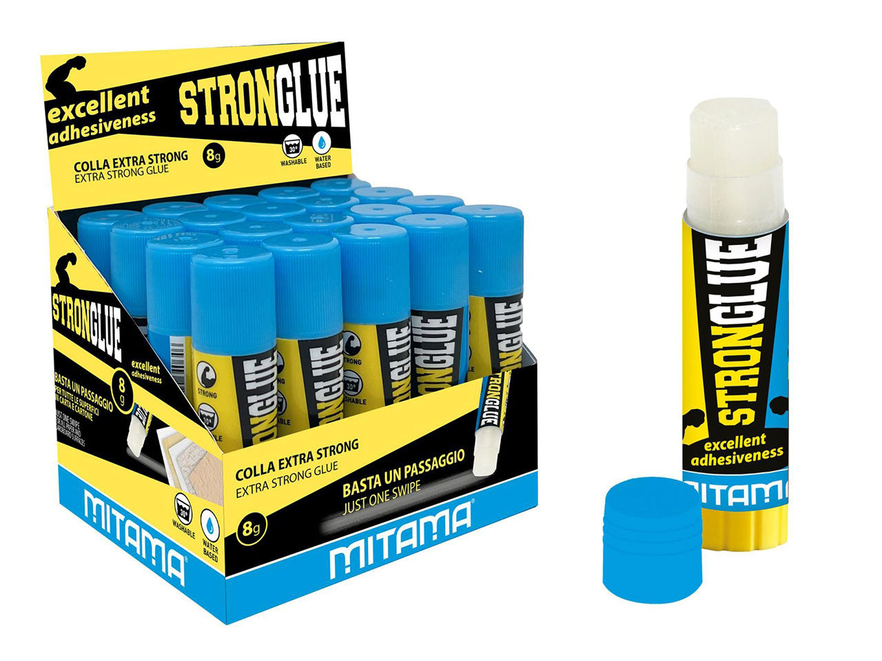 Mitama colla stick strong 8gr scatola 20 pezzi$