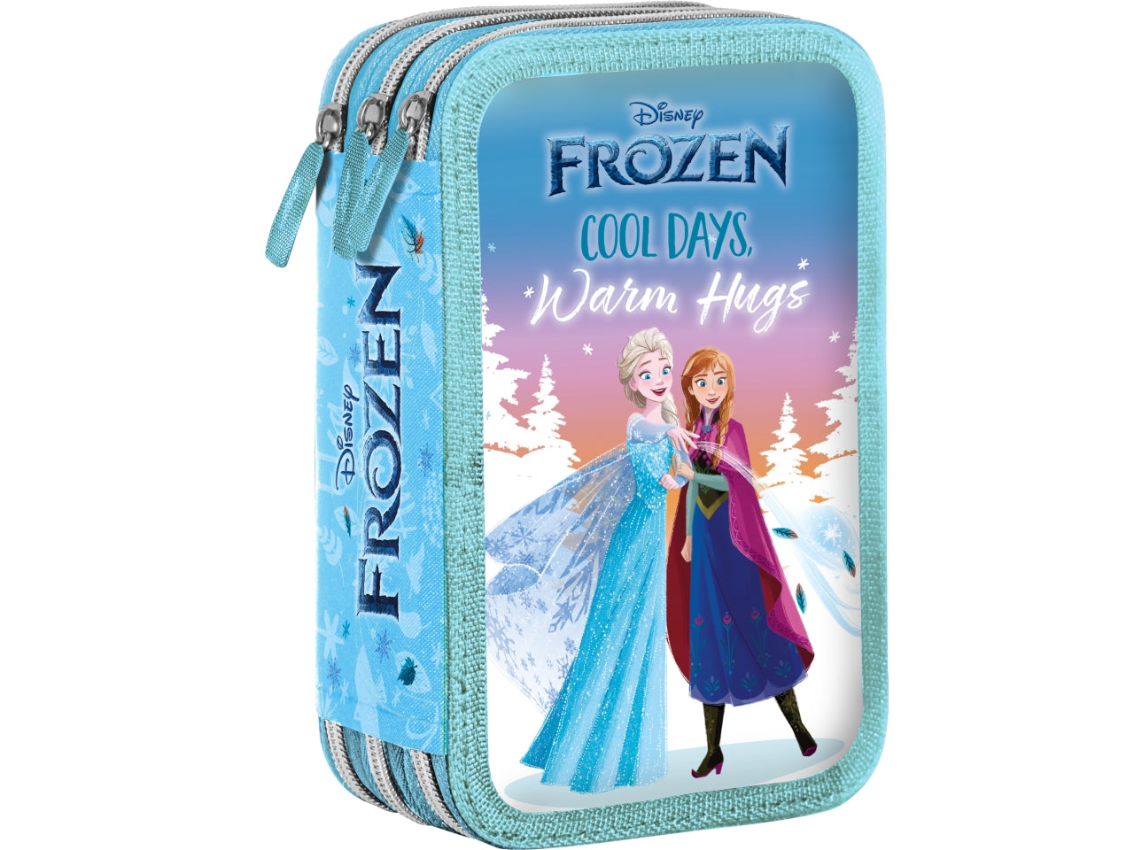 Frozen astuccio 3 zip con colori Giotto e 1 penna Papermate