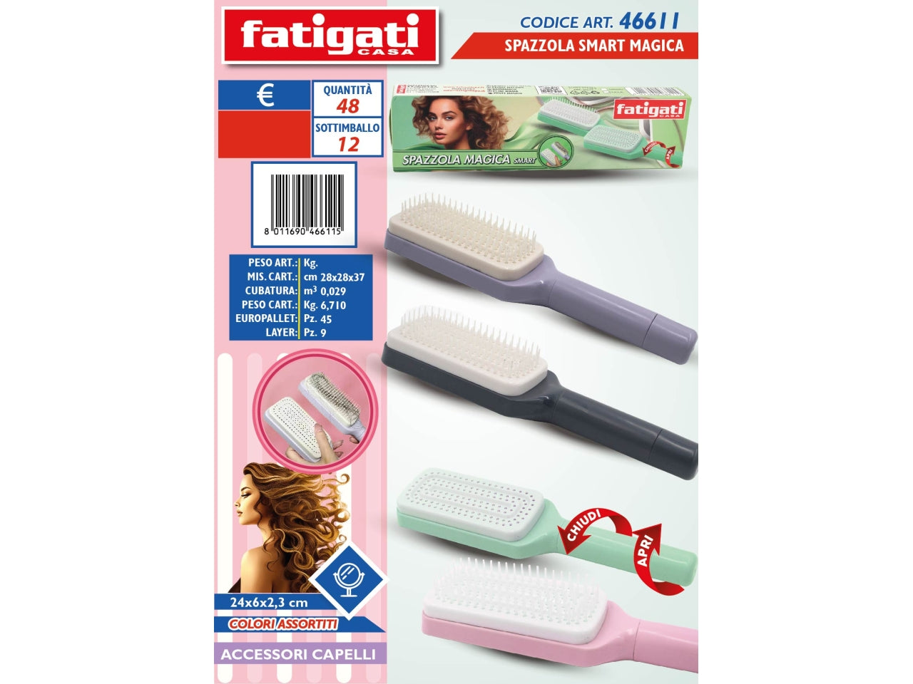 Spazzola smart magica 24x6x2,3 cm