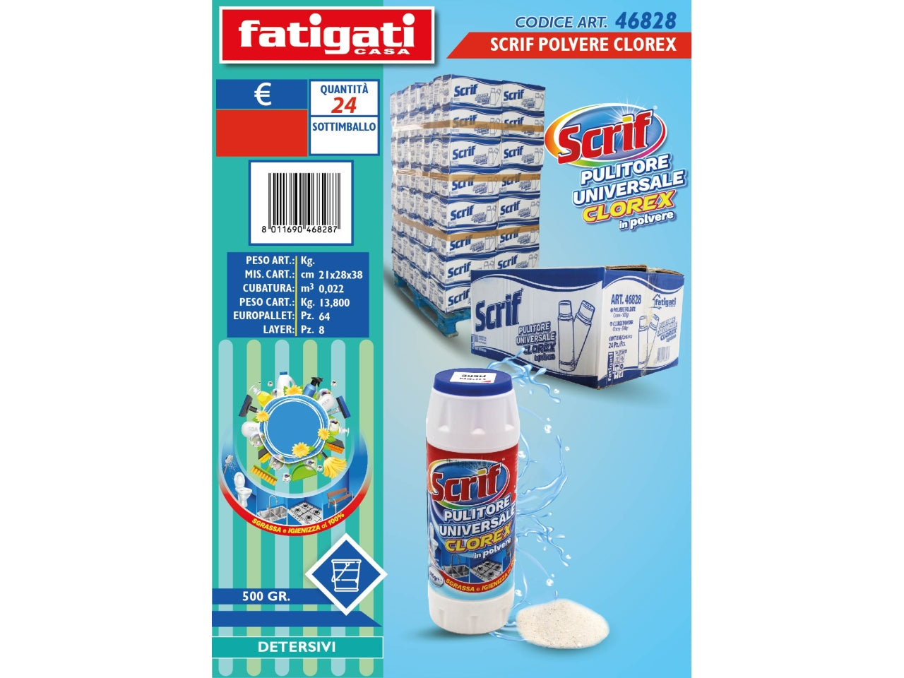 Detergente scrif in polvere clorex 500gr