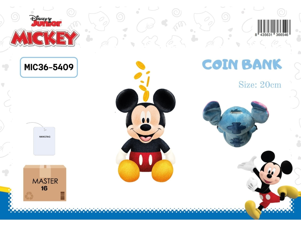 Mickey salvadanaio in Plush 20cm