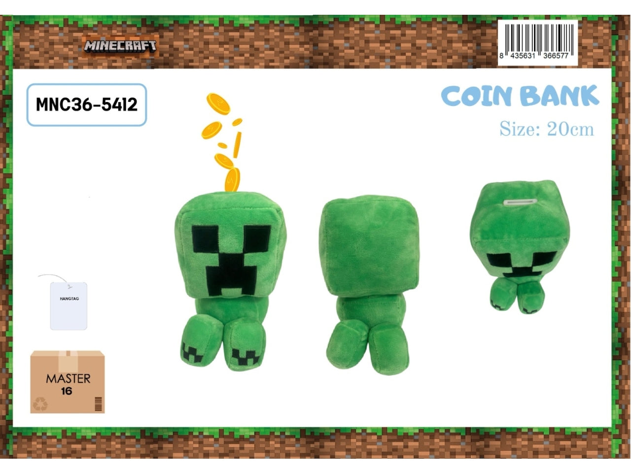 Minecraft salvadanaio in Plush 20cm