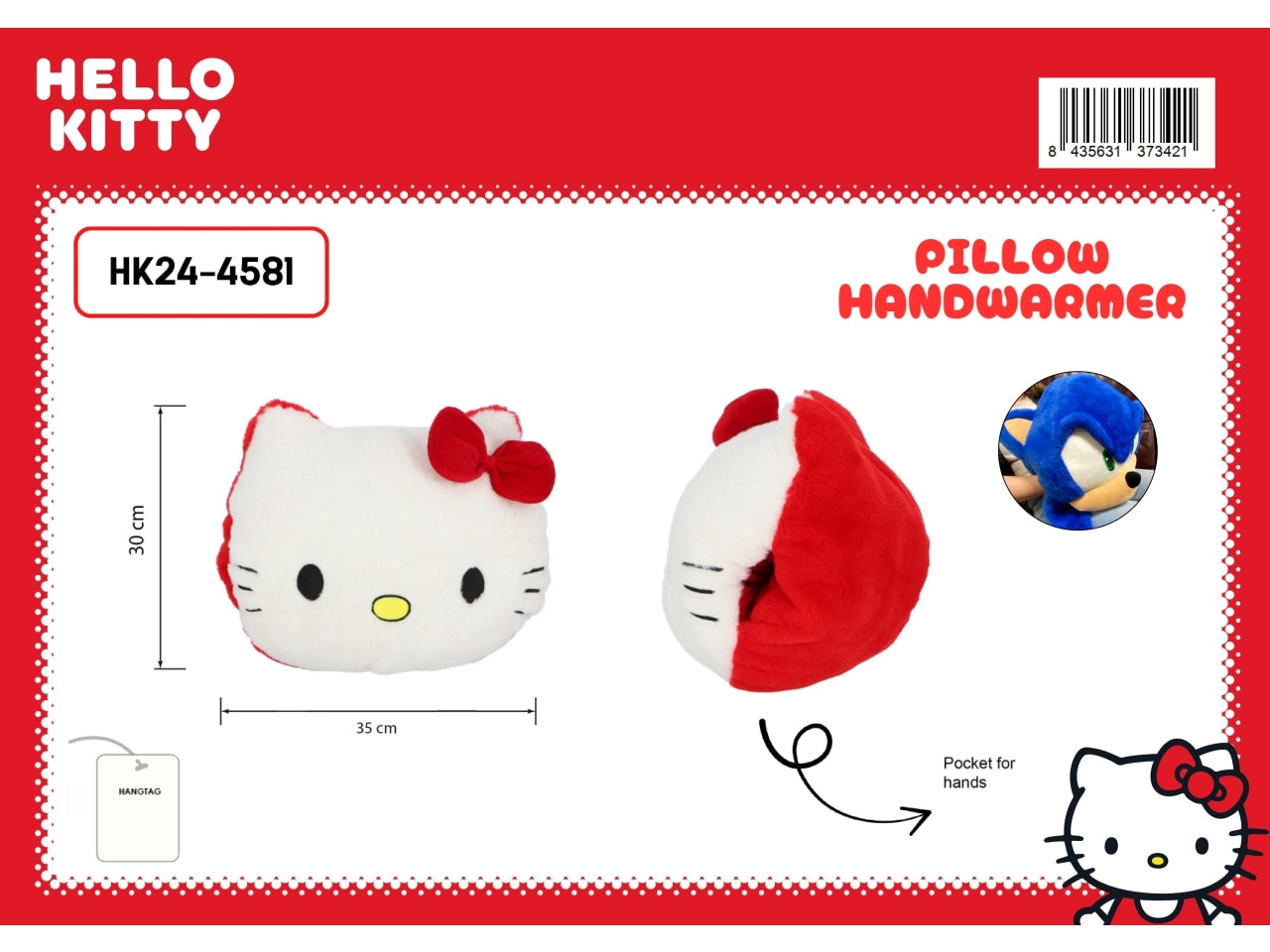Hello Kitty cuscino scaldamani 35x35cm