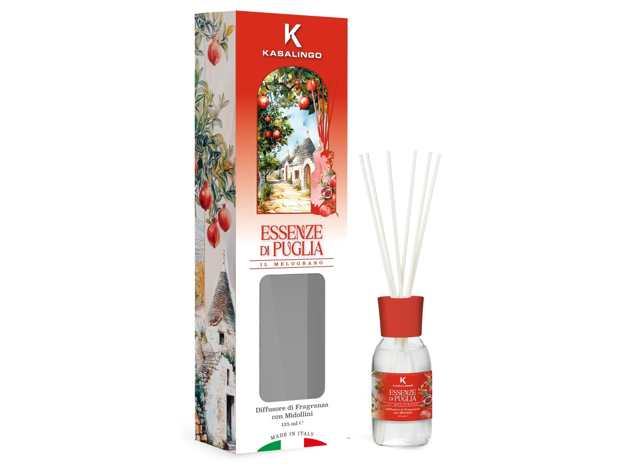 Diffusori con bacchette 125ml melograno 117416