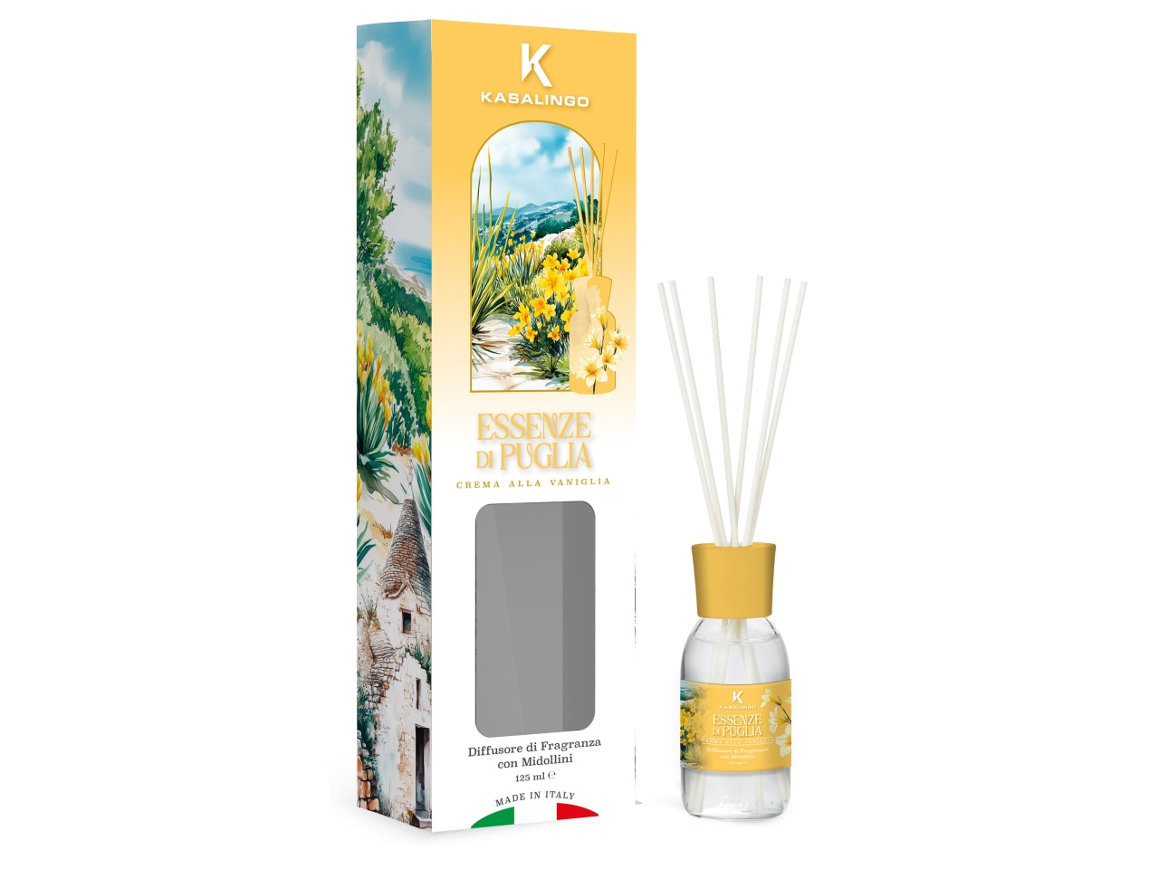 Diffusori con bacchette 125ml crema vaniglia