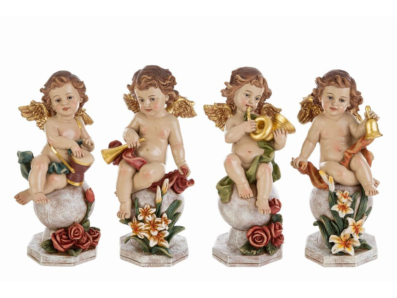 Angelo in resina colorato 19cm assortiti