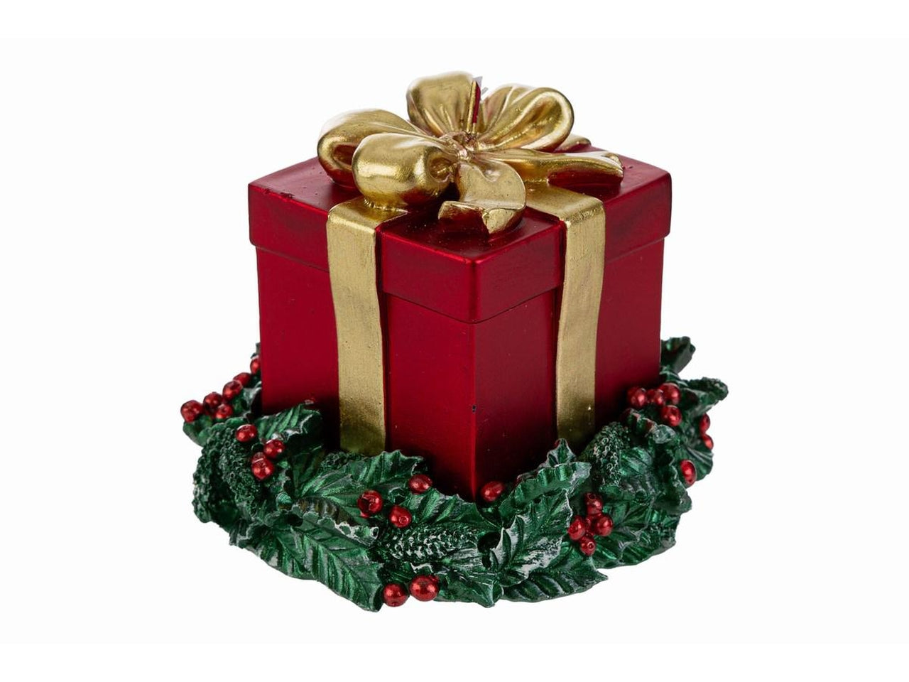 Candela pacchetto natalizio 10,5xh7cm