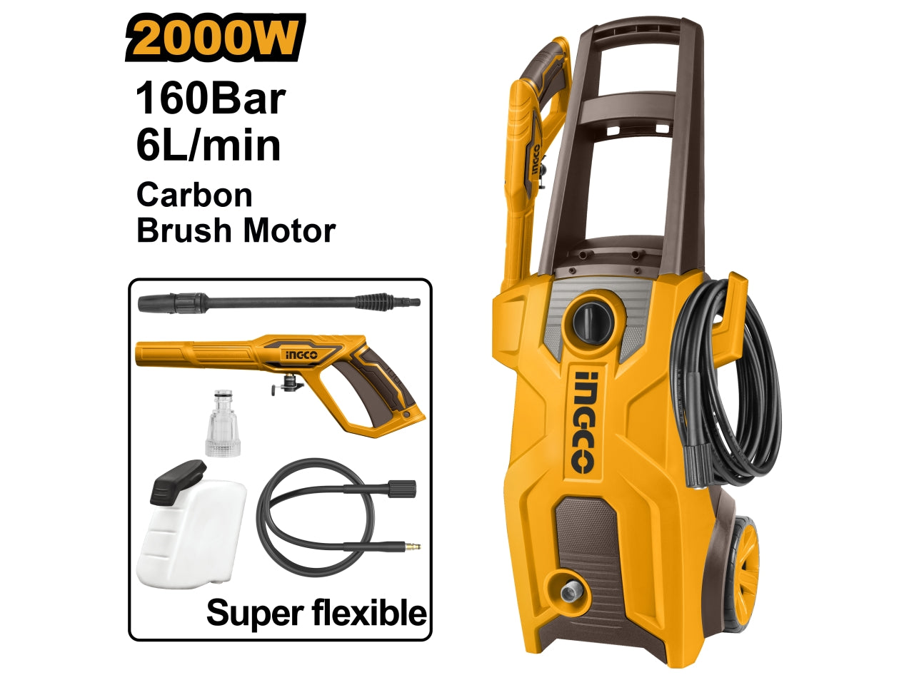 Idropulitrice 2000w 160bar con accessori $