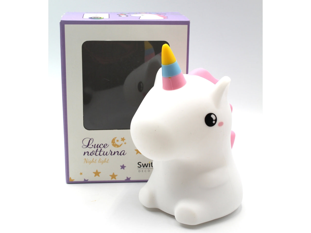 Luci notturne assortite a forma di pulcino, stella, unicorno e cane