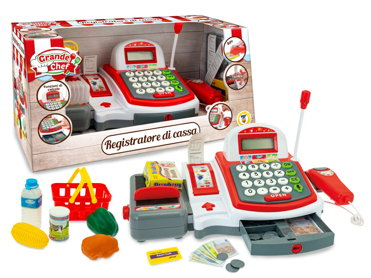 Grande chef registratore di cassortiti a c/scanner