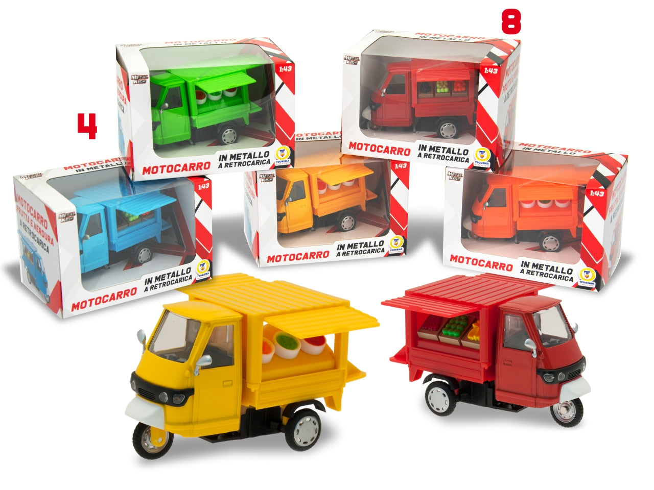 Metal kids motocarro metallo a retrocarica