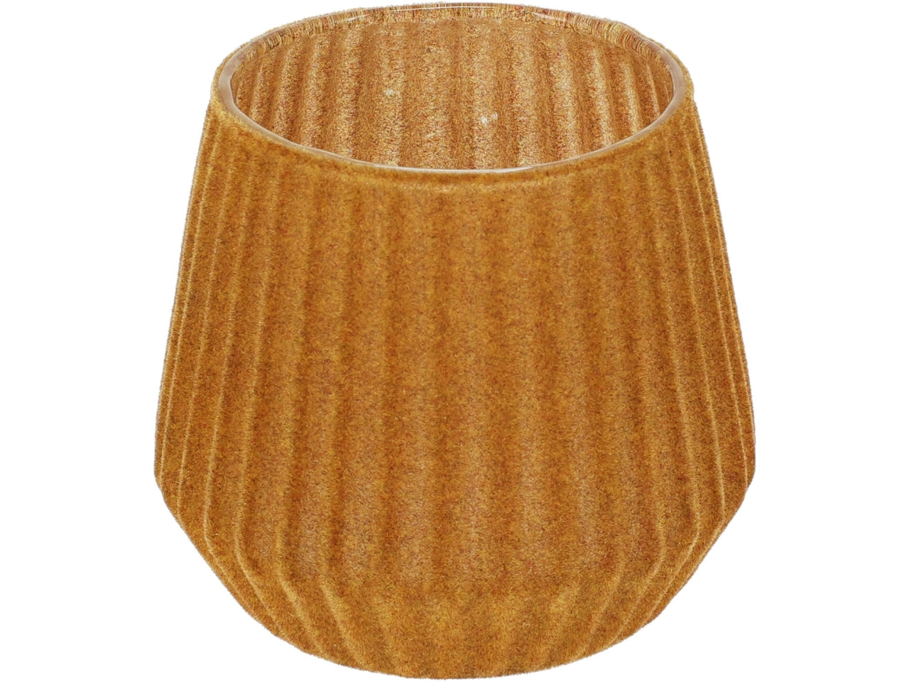 Porta tealight floccato 9cm oro
