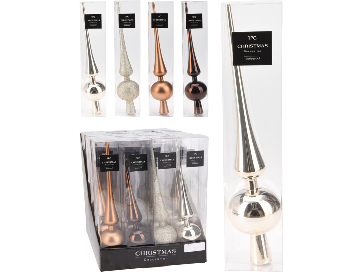 Puntale albero 28cm ambra assortiti
