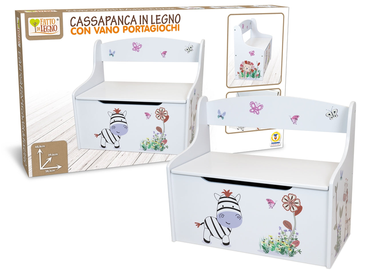 Fatto di legno cassortiti apanca h.49cm