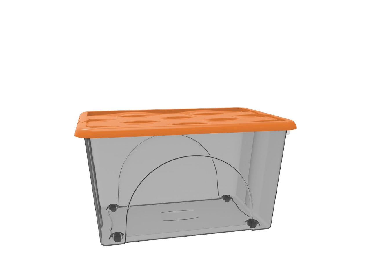 Storage box dune 60lt con ruote fume' + coperchio assortito