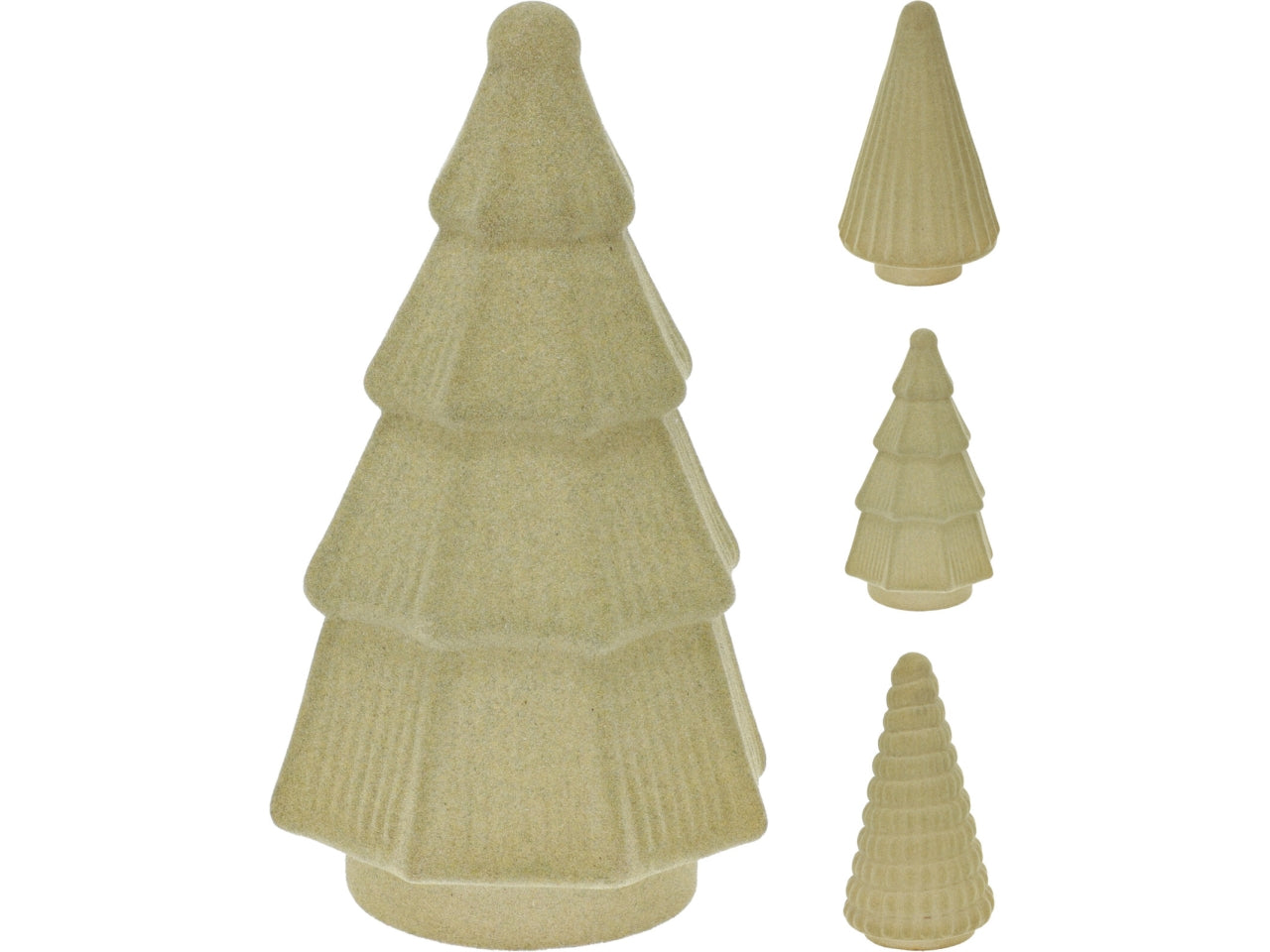 Albero 20cm floccato beige modelli assortiti