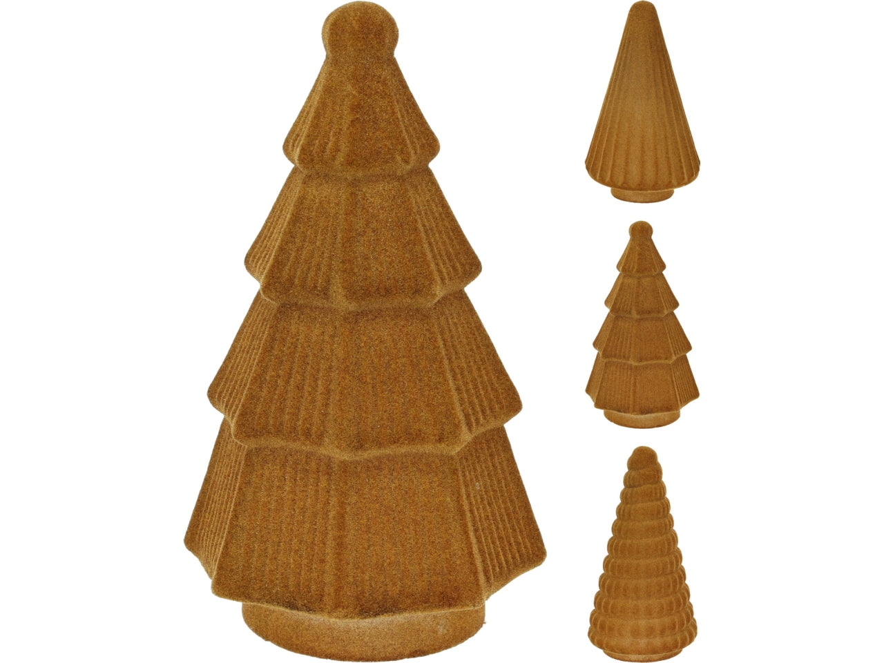 Albero 20mc floccato oro modelli assortiti