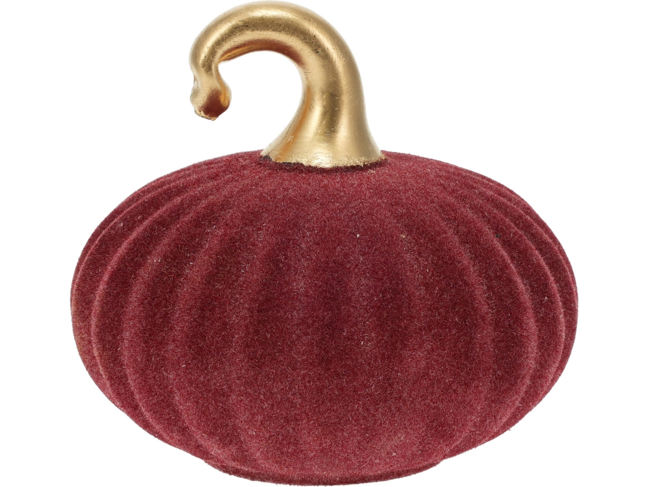 Zucca 10cm vetro floccata ruggine