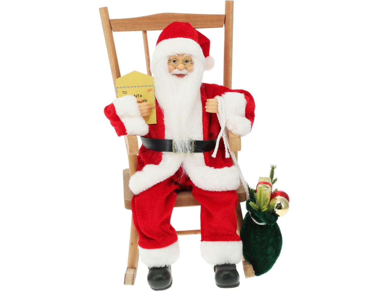 Babbo natale su sedia 35cm