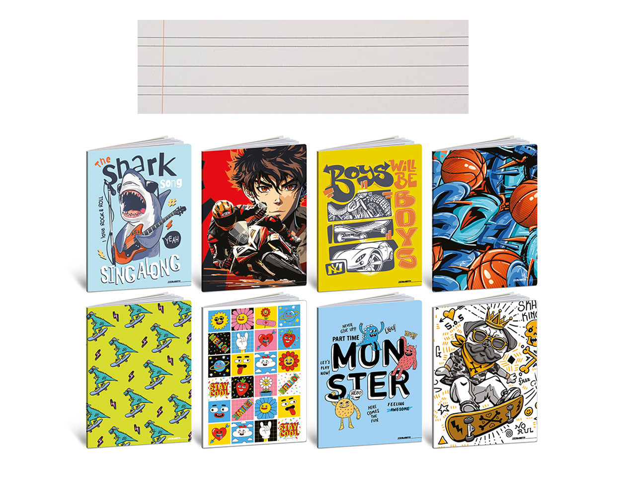 Quaderno maxi kid boy 20fg+1 confezione da 10 pezzi rigatura B