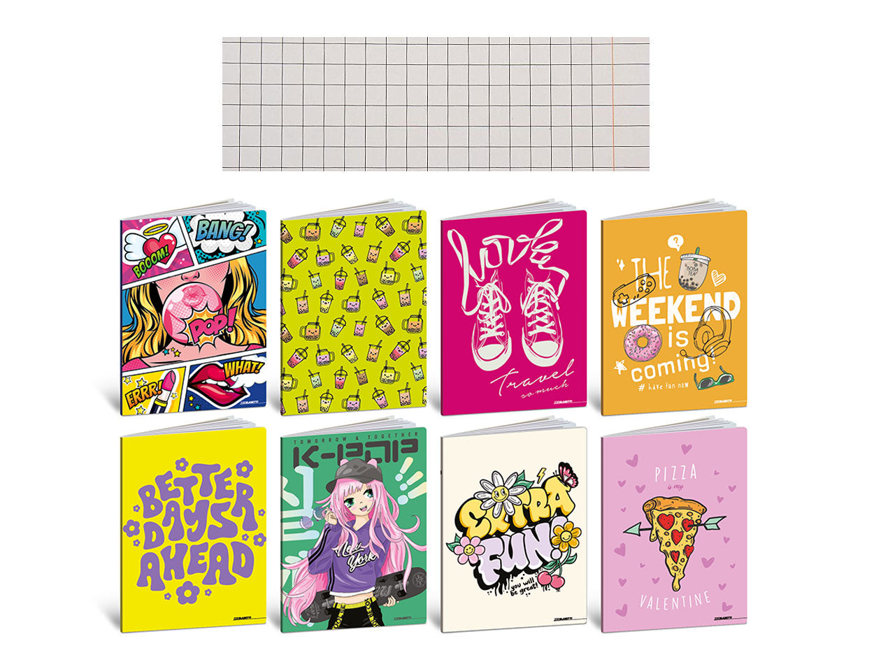 Quaderno maxi teen boy 20fg+1 confezione da 10 pezzi rigatura Q con margine