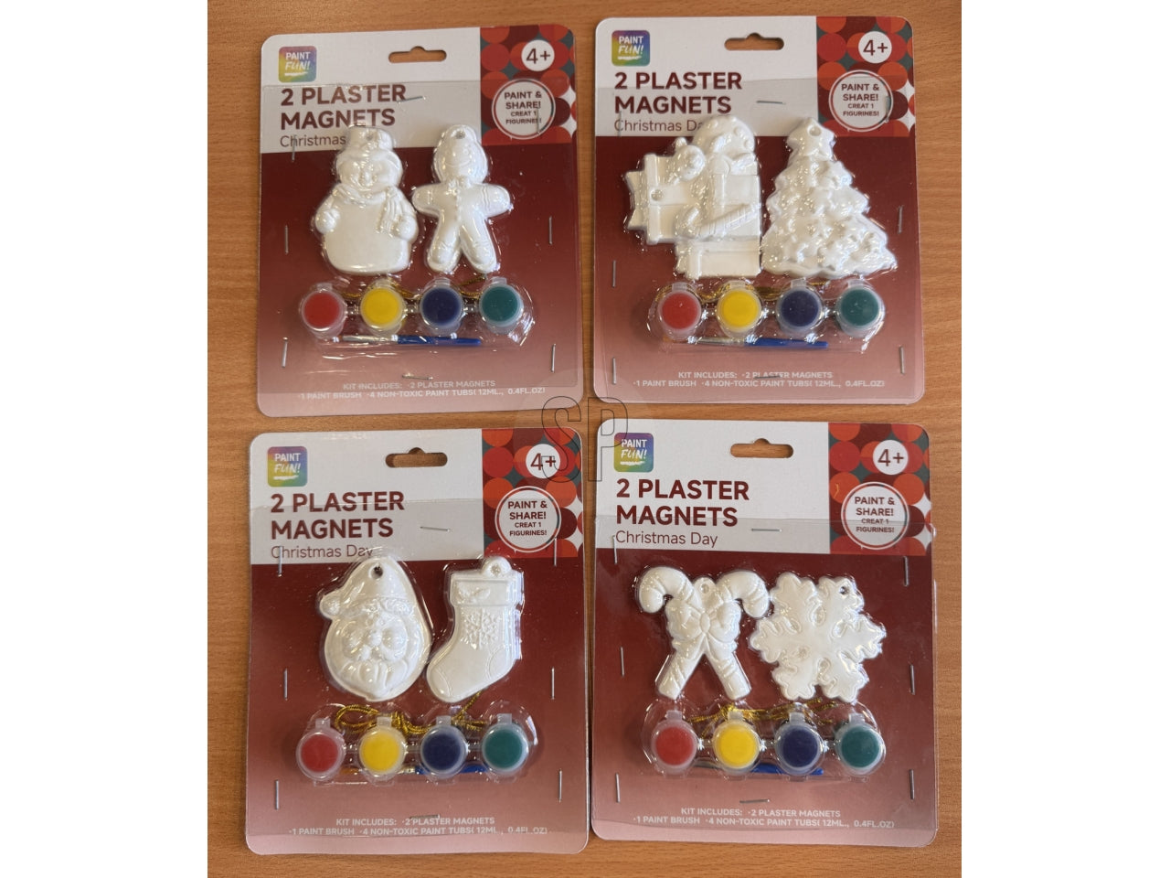 Set pittura natale 2 pezzi 4 modelli assortiti