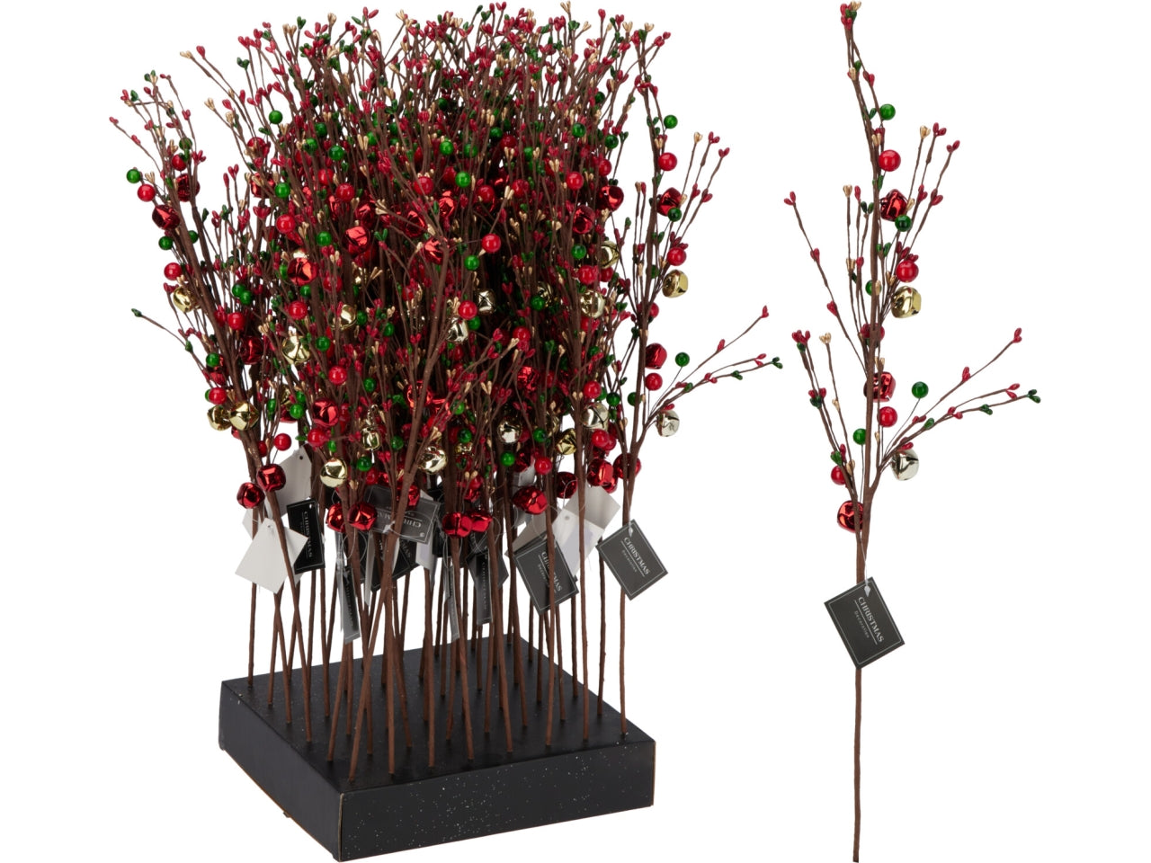 Ramo 60cm bacche e campanelle