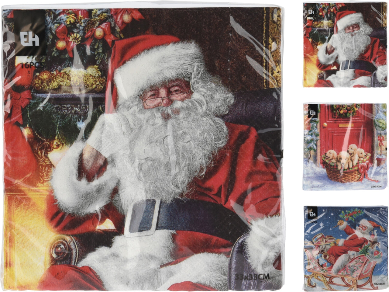 Tovaglioli 33x33cm 3 veli assortiti