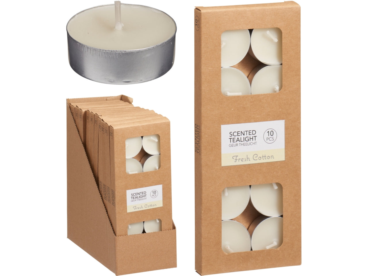 Tealight 10 pezzi bianchi