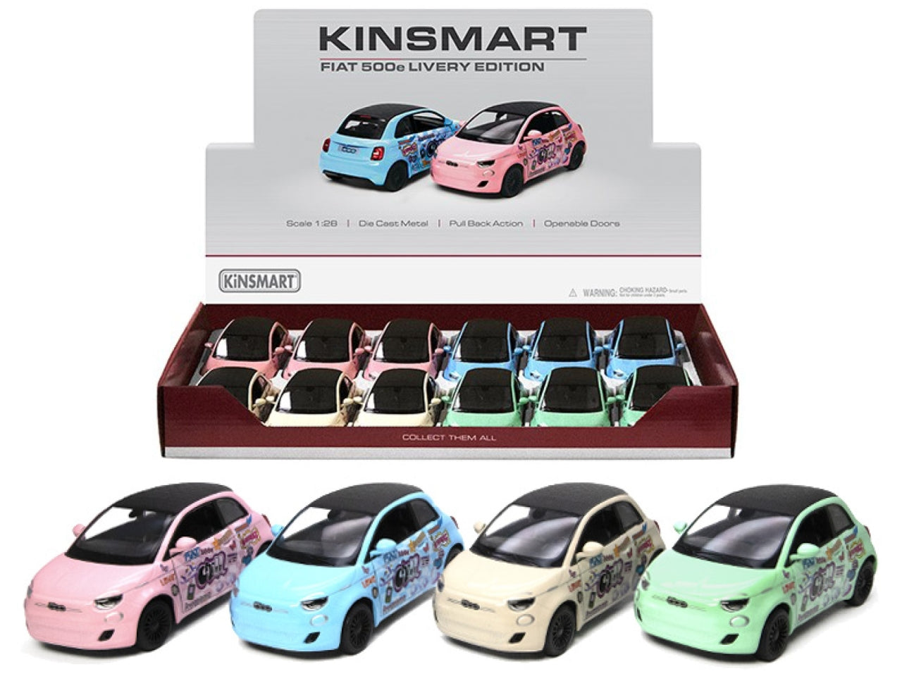 Fiat 500e livery edition pastel color