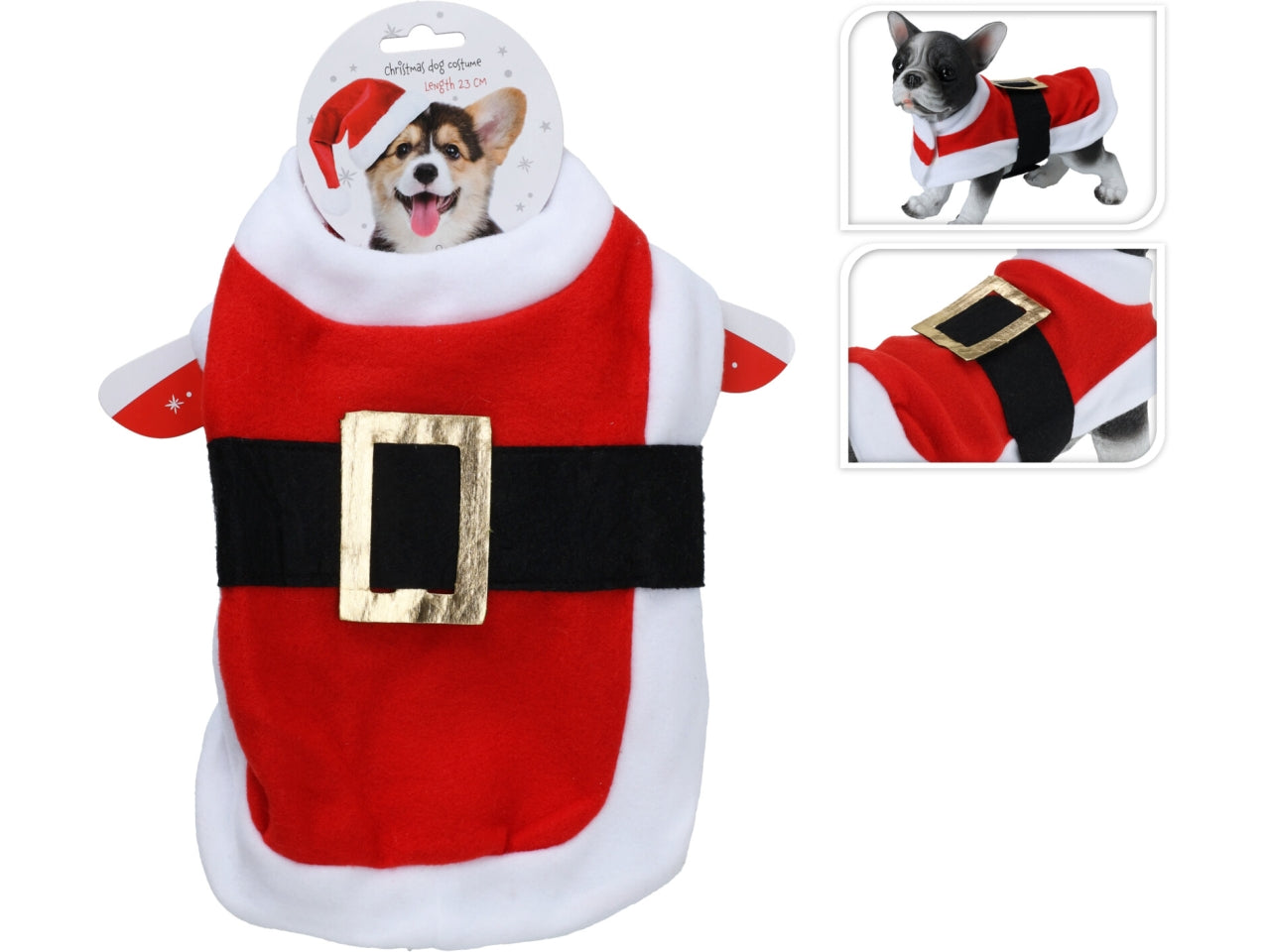 Vestito natalizio per cani 23cm