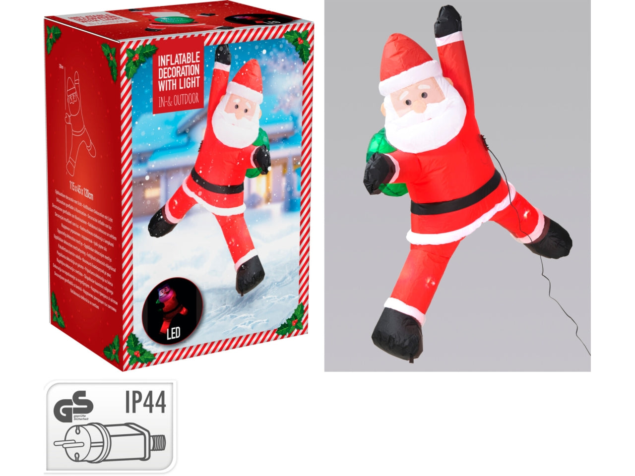 Babbo natale gonfiabile 120cm