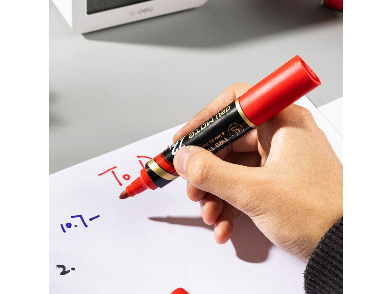 Marcatore doppia punta scatola da 10 pezzi rosso