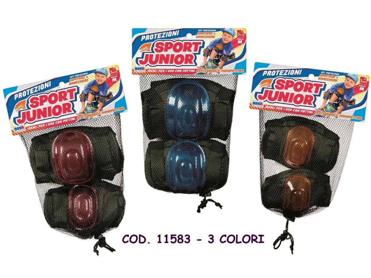 Set do 4 protezioni junior sport