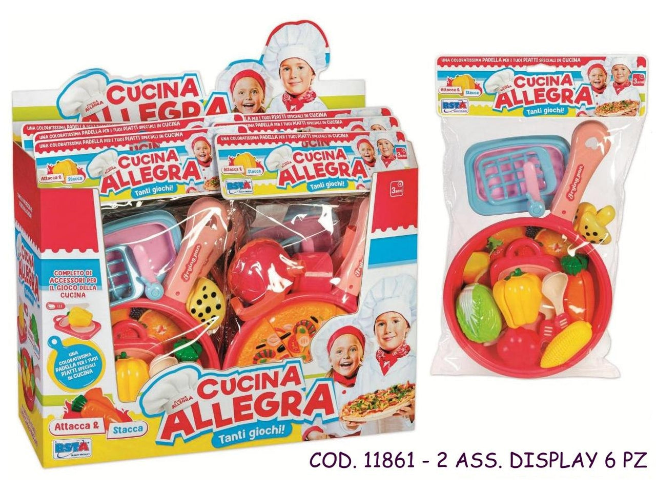 Set cucina e pizza stacca attacca con padella