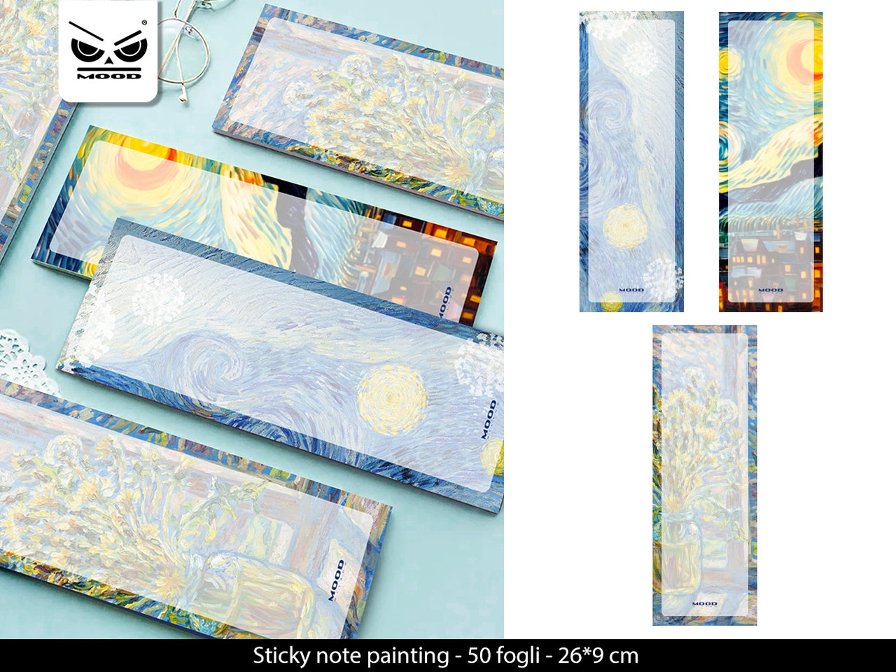 Notes note painting 26x9cm 50 fogli adesivi