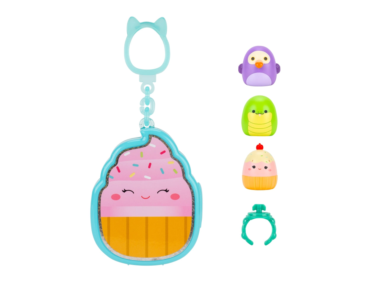Squish a longs porta-charms con 3 personaggi inclusii assortiti