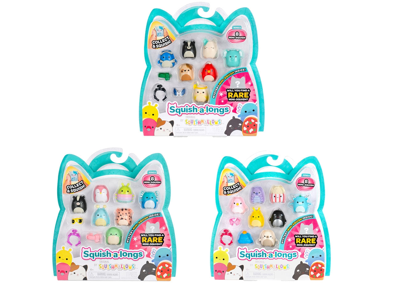 Squish a longs pack 8 personaggi e 2 accessori assortiti