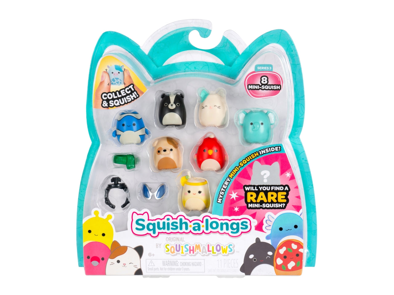 Squish a longs pack 8 personaggi e 2 accessori assortiti