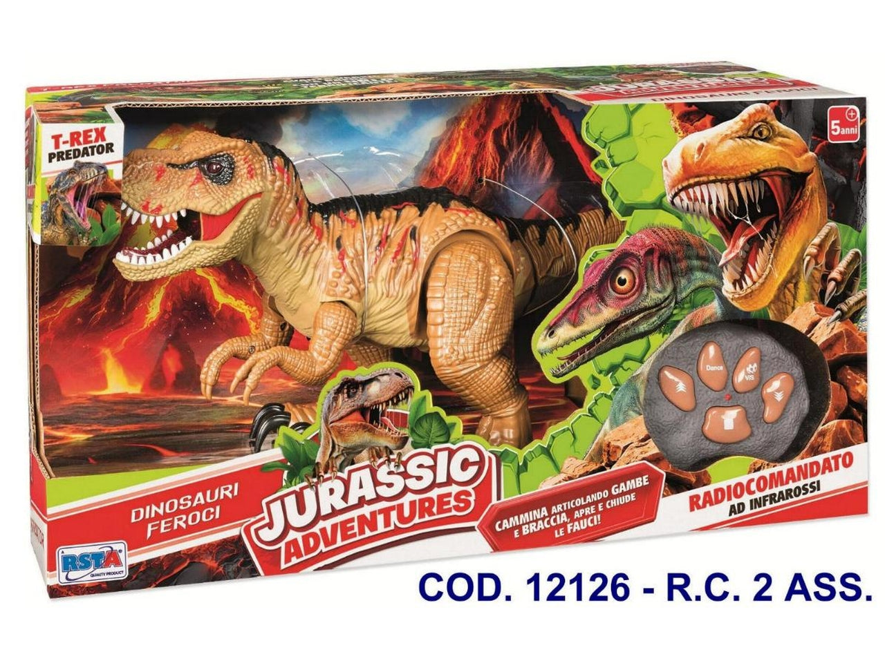 Dinosauro radiocomandato a infrarossi