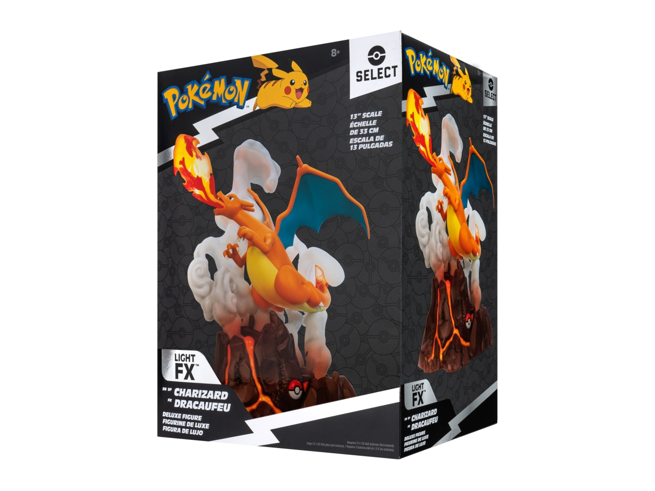 Pokemon Select Deluxe Collector Statue CHARIZARD con effetti luminosi 33cm