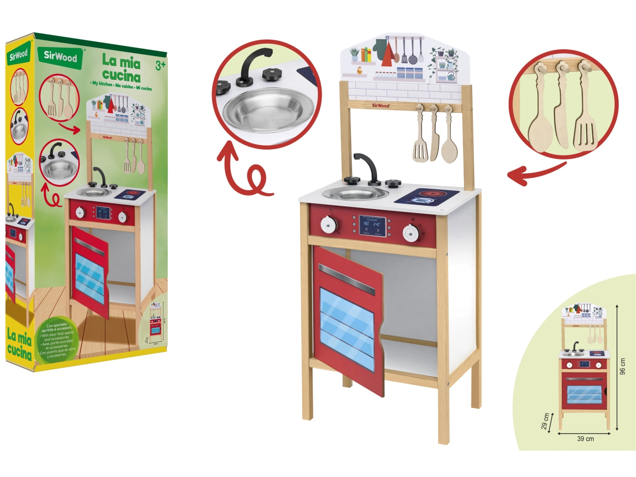 Sirwood cucina in legno 96cm