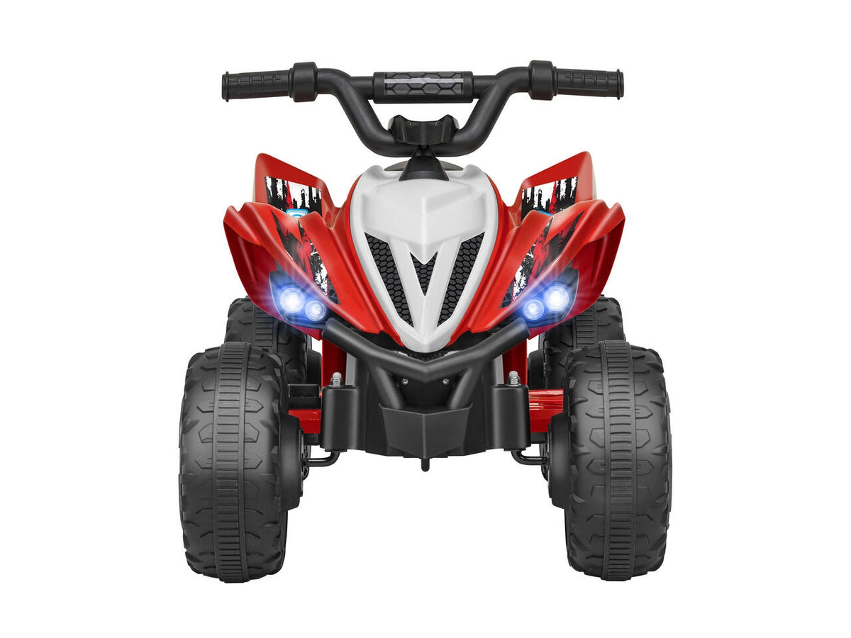 E-spidko quad a batteriali-ion 12v di colore rosso