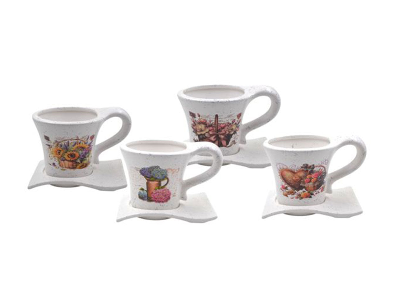 Tazzone piccolo con piatto in ceramica 19x14cm