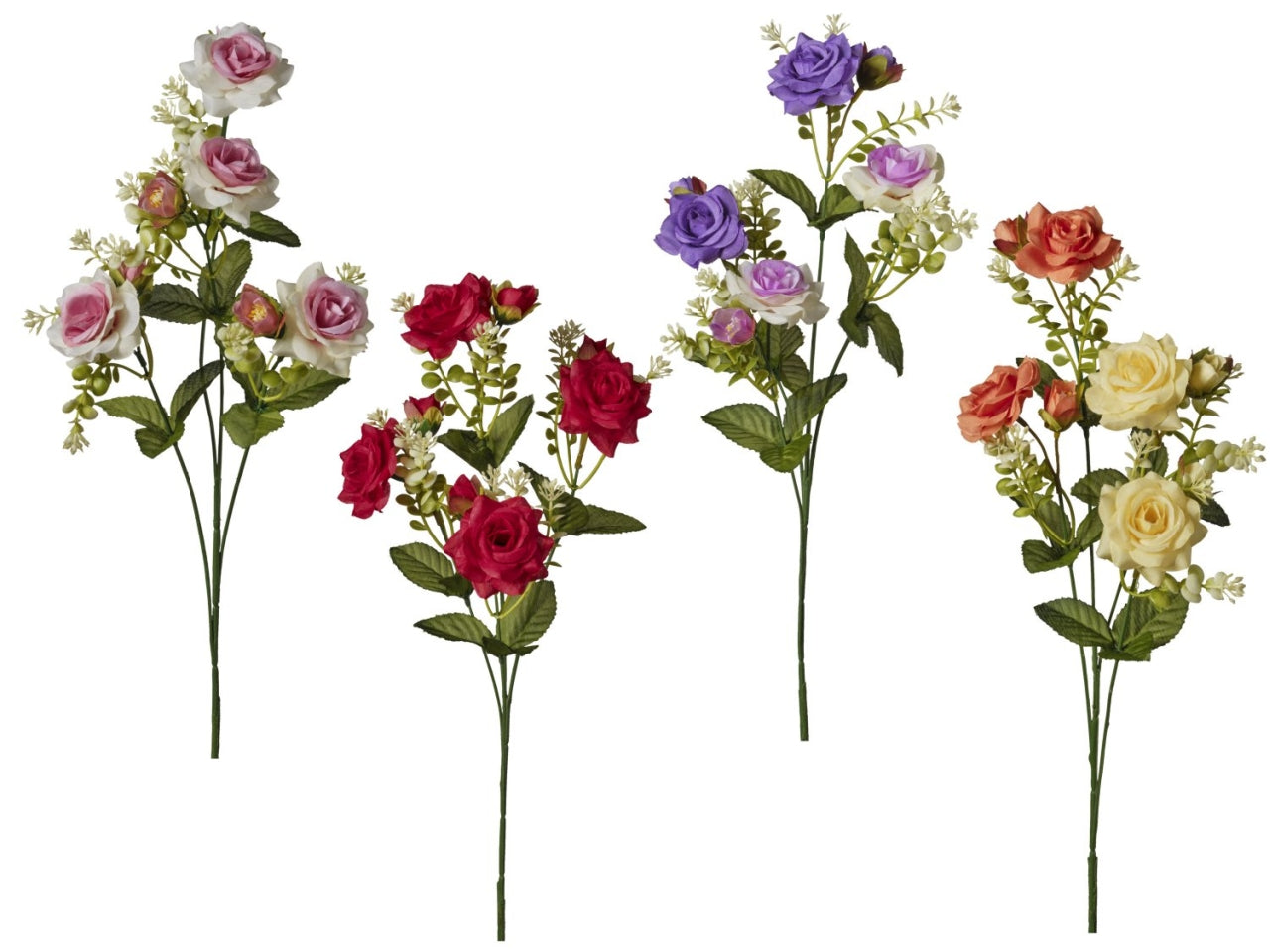 Ramo rose x 4 67cm 4 assortimenti