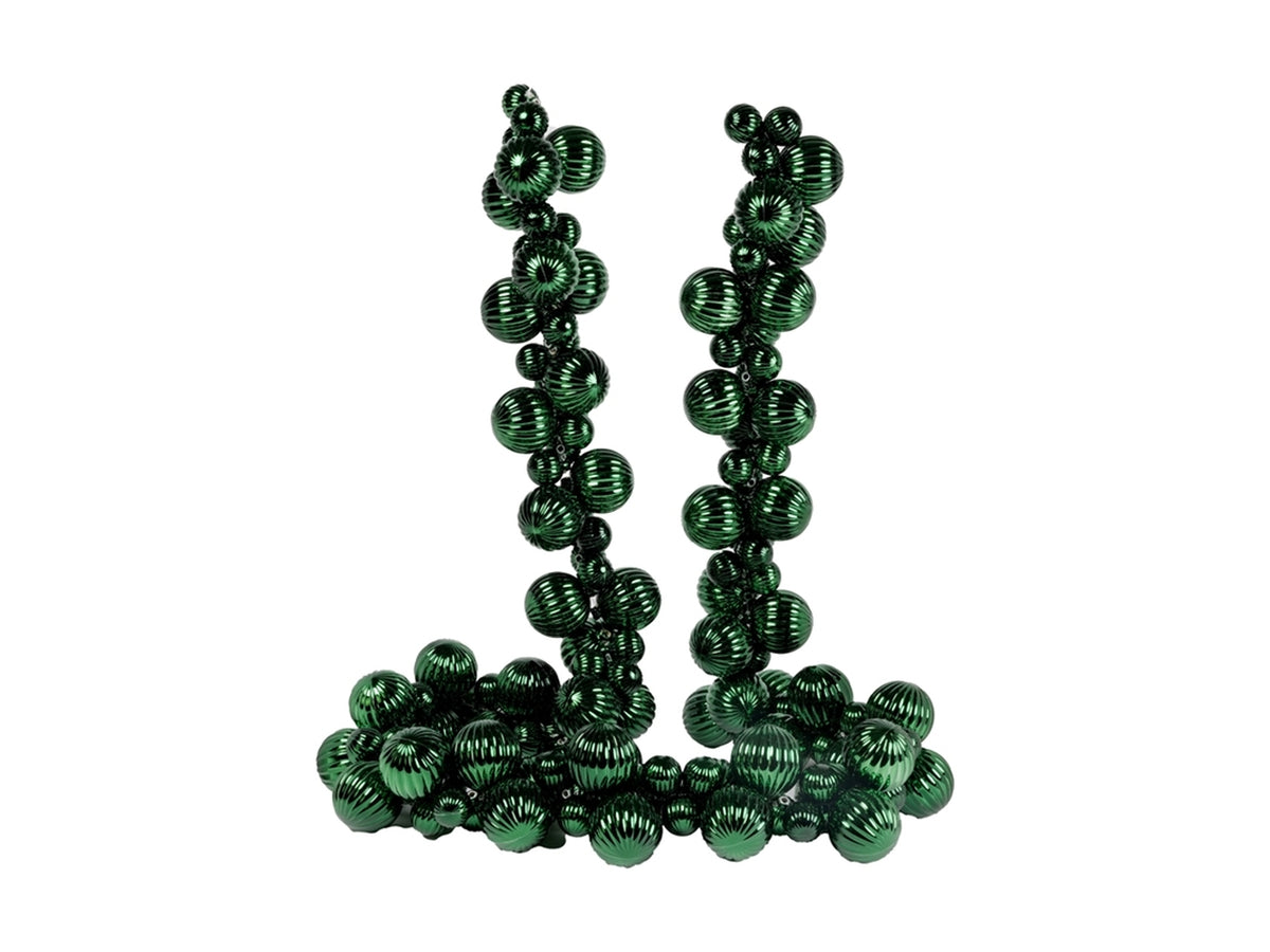 Ghirlanda con con palline 180cm verde