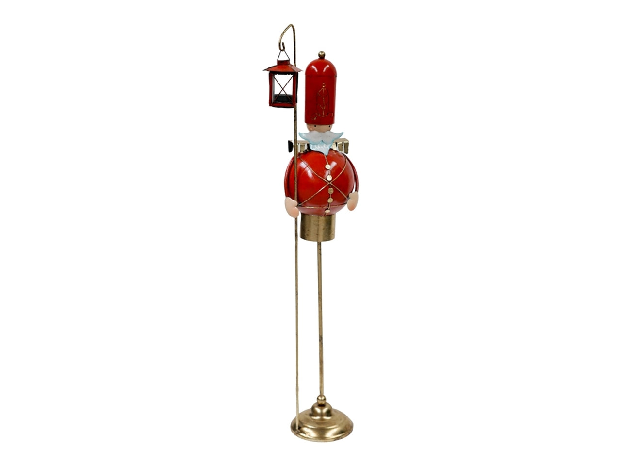 Babbo natale 90cm in metallo rosso e oro